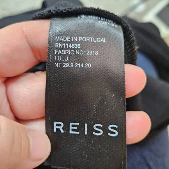 Reiss Juniors Women’s Lulu Velvet Panel Ponte Sheath Long Sleeve Dress Size 2 - Picture 5 of 10